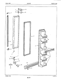 FREEZER DOOR Diagram and Parts List for NENS227FH 5M50B Crosley Refrigerator