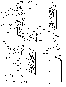 Refrigerator Door Diagram and Parts List for SBDT520SW-P1185103WW  Amana Refrigerator