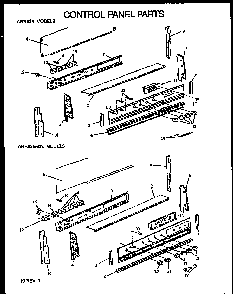 Control Panel Parts Diagram and Parts List for ARR623L-P1130983NL  Amana Range