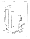 FREEZER DOOR Diagram and Parts List for NENS227GA 5N63A Maytag Refrigerator