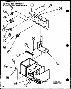 Control Box Assembly & Electrical Components (spco24001a/p9999101c) (spco30001a/p9999102c) (spco36001a/p9999103c) (spco36003a/p9999104c) Diagram and Parts List for D9836801  Amana Air Conditioner