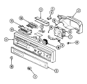CONTROL PANEL (DU55DN - 45, 48, 55) Diagram and Parts List for DU55DN-45  Magic Chef Dishwasher
