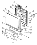 DOOR (DU55DN - 45, 48, 55) Diagram and Parts List for DU55DN-45  Magic Chef Dishwasher