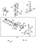 PUMP ASSEMBLY (DU55DN - 45, 48, 55) Diagram and Parts List for DU55DN-45  Magic Chef Dishwasher