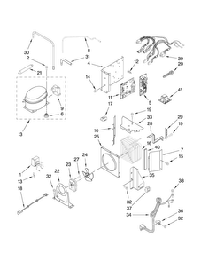 Upper Unit Parts Diagram and Parts List for JS48CXDBDB01  Jenn-Air Refrigerator