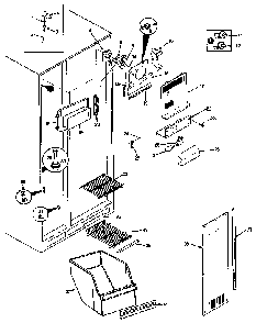 Freezer Compartment Diagram and Parts List for JRSD226B MBQ32A Jenn-Air Refrigerator