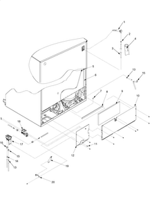 Cabinet Back Diagram and Parts List for ARSE667BS1  Amana Refrigerator