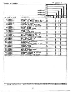 Ice Maker Page 2 Diagram and Parts List for HMG621860  Admiral Refrigerator