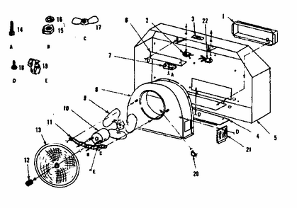 Range Hood Diagram and Parts List for 8505126890  Kenmore Range Hood
