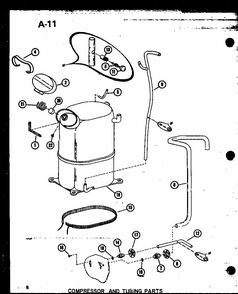 Compressor And Tubing Parts (cr1.5-1/p67850-1c) (cr2-1/p67850-2c) (cr2-1/p67850-3c) (cr2.5-1/p67850-4c) (cr2.5-1/p67850-5c) (cr3-1/p67850-6c) Diagram and Parts List for D55338-20 P55338-20C Amana Air Conditioner