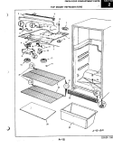 FRESH FOOD COMPARTMENT Diagram and Parts List for RB15CA-2A 4A73B Magic Chef Refrigerator