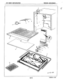 FREEZER COMPARTMENT Diagram and Parts List for RB17CA-1A 4A74B Magic Chef Refrigerator