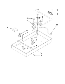 Burner Box, Gas Valves, And Switches Diagram and Parts List for JGC9430BDF13  Jenn-Air Cooktop