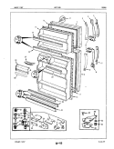DOORS Diagram and Parts List for NNT176BA 7D55A Maytag Refrigerator