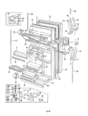 FRESH FOOD & FREEZER DOOR Diagram and Parts List for CRB21EN-3A 5D65A Crosley Refrigerator