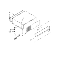Top Grille And Unit Cover Parts Diagram and Parts List for JF42SSFXDA00  Jenn-Air Refrigerator