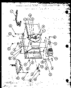 Magnetron/stirrer Diagram and Parts List for ML-40 P76804-2M Amana Microwave