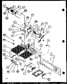 Machine Compartment Diagram and Parts List for SBD20K-P1102508W  Amana Refrigerator