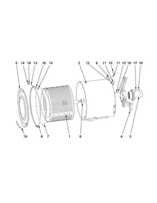 Drum And Tub Parts Diagram and Parts List for MXS30PNATS  Maytag Washer