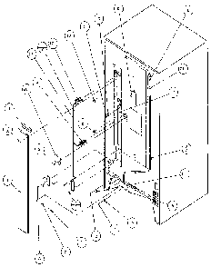 Cabinet Diagram and Parts List for 85158-P1117110W  Amana Refrigerator
