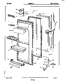 Fresh Food Door Diagram and Parts List for CRC24EA-3AI-5M75B  Magic Chef Refrigerator