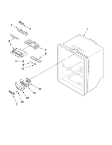 Refrigerator Liner Parts Diagram and Parts List for MBF1953YEW3  Maytag Refrigerator