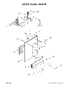 Door Panel Parts Diagram and Parts List for 66514813N612  Kenmore Dishwasher