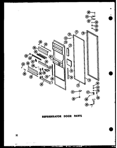 Refrigerator Door Parts Diagram and Parts List for SD19W-C-P60340-23WC  Amana Refrigerator