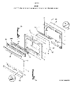 Door Diagram and Parts List for 79074467810  Kenmore Range
