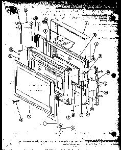 Door Diagram and Parts List for RMC-20 P74130-2M Amana Microwave