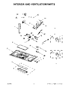 Interior and ventilation parts Diagram and Parts List for MMV4206FB6  Maytag Microwave