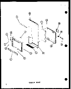 Cavity Assy Diagram and Parts List for SRI19W-A-P60350-49WA  Amana Refrigerator