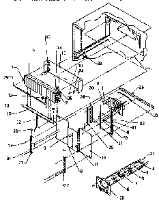 Evaporator Area Diagram and Parts List for TS18R2-P1158411W  Amana Refrigerator