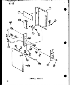 Section 20 Diagram and Parts List for 218-3K P67535-5R Amana Air Conditioner