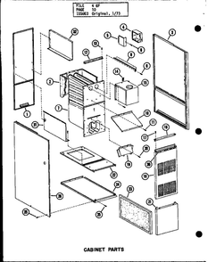 Cabinet Parts 2 Diagram and Parts List for GH-105DE P96294-8F Amana Furnace