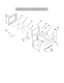 Door Parts Diagram and Parts List for MER5765RCB1  Maytag Range