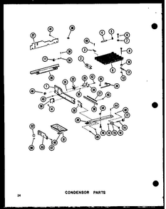 Condensor Parts Diagram and Parts List for SRI19C-P73320-54W  Amana Refrigerator