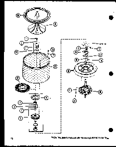 Section 4 Diagram and Parts List for CW2303G P1122908WG Amana Washer