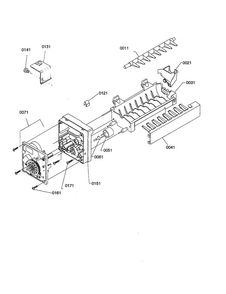 Ice Maker Parts Diagram and Parts List for SRI21VL-P1315601WL  Amana Refrigerator