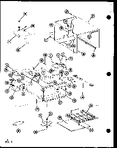 Outer Case Diagram and Parts List for RC-10S P73829-2M Amana Microwave