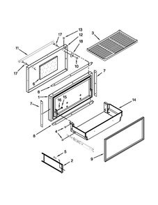 Freezer Door And Basket Parts Diagram and Parts List for JF42SSFXDA02  Jenn-Air Refrigerator