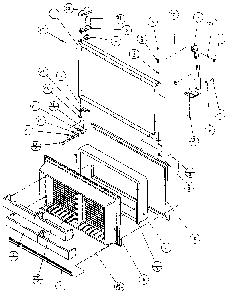 Freezer Door Diagram and Parts List for 85861-P1117302W  Amana Refrigerator
