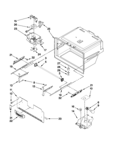 Freezer Liner Parts Diagram and Parts List for MFX2571XEM2  Maytag Refrigerator
