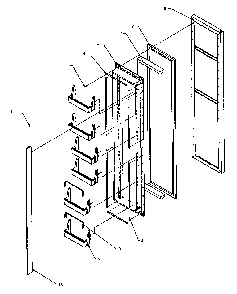 Freezer Door Diagram and Parts List for SBI20QE-P1162905WE  Amana Refrigerator