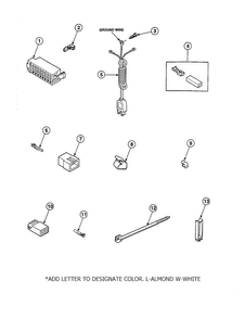 Power Cord And Terminals Diagram and Parts List for CW8413W2-PCW8413W2B  Crosley Washer