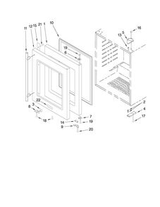 Door Parts Diagram and Parts List for JUB248RBRB01  Jenn-Air Wine and Beverage Cooler