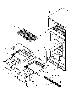 Cabinet Shelving Diagram and Parts List for TV18S3W-P1194901W  Amana Refrigerator