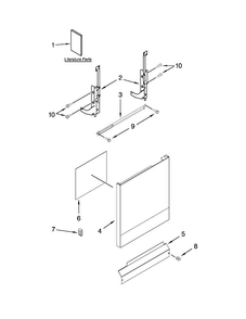 Door And Panel Parts Diagram and Parts List for ADB1400PYB4  Amana Dishwasher