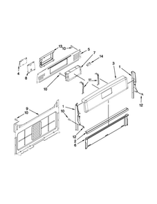 Control Panel Parts Diagram and Parts List for MGR8775AB1  Maytag Range