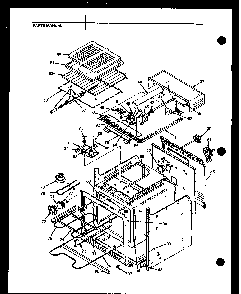 Oven Cavity Diagram and Parts List for AO-24AT-P85010-1S  Amana Wall Oven
